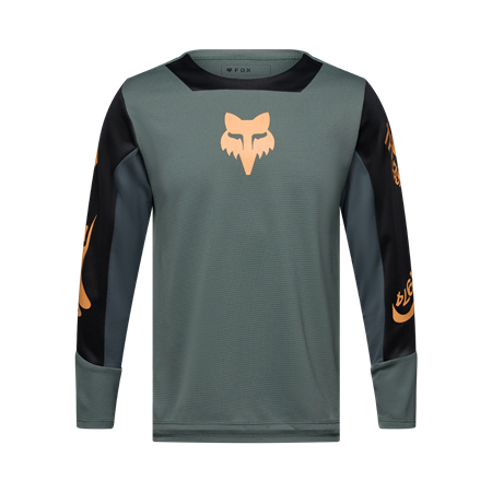Fox Defend Creation Langarmtrikot f. Kids | salbeigrün