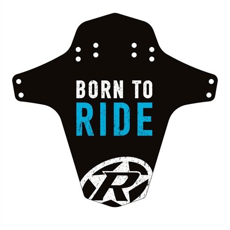 REVERSE COMPONENTS Mudfender - Born to Ride (Schwarz/Hellblau)