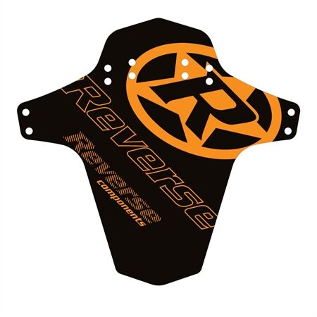 REVERSE COMPONENTS Mudfender - Logo (Schwarz/Fox-Orange)