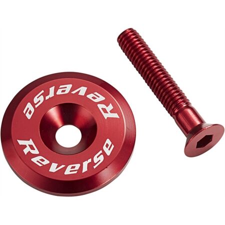 REVERSE COMPONENTS Steuersatzkappe mit Schraube (Rot)
